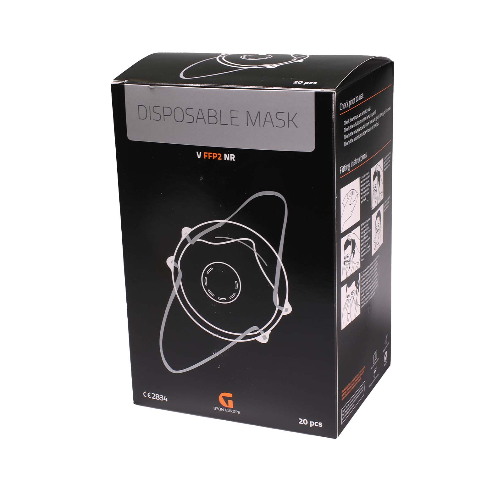Engångsmask FFP2 V-modell 20 st